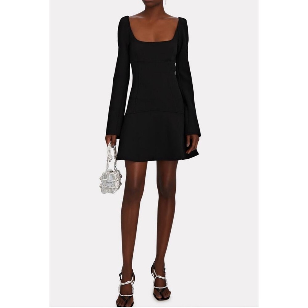 A.L.C. Heidi Black Crepe Mini Dress Size 10 NWOT